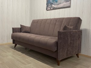 Диван Престиж-3 НПБ, велюр Sensey Dusty plum в Югорске - yugorsk.magazin-mebel74.ru | фото