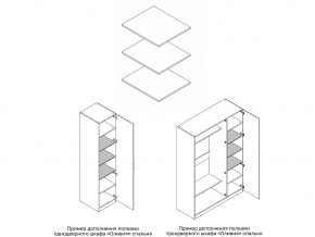 Комплект полок шкафа 1 дверного или 3 дверного в Югорске - yugorsk.magazin-mebel74.ru | фото
