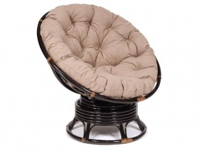 Кресло-качалка Papasan w 23/01 B с подушкой Antique brown, экошерсть Коричневый в Югорске - yugorsk.magazin-mebel74.ru | фото