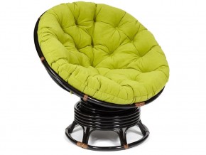 Кресло-качалка Papasan w 23/01 B с подушкой Antique brown, флок Олива в Югорске - yugorsk.magazin-mebel74.ru | фото