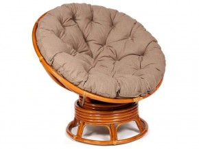 Кресло-качалка Papasan w 23/01 B с подушкой Cognac, экошерсть Коричневый в Югорске - yugorsk.magazin-mebel74.ru | фото