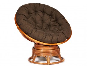 Кресло-качалка Papasan w 23/01 B с подушкой Cognac, ткань Коричневый в Югорске - yugorsk.magazin-mebel74.ru | фото