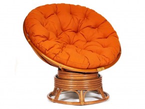 Кресло-качалка Papasan w 23/01 B с подушкой Cognac, ткань Оранжевый в Югорске - yugorsk.magazin-mebel74.ru | фото