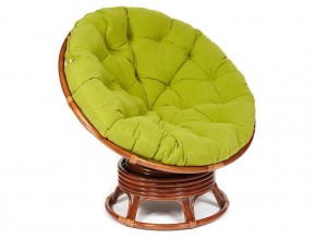 Кресло-качалка Papasan w 23/01 B с подушкой Pecan, флок Олива в Югорске - yugorsk.magazin-mebel74.ru | фото