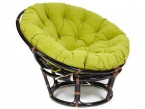 Кресло Papasan 23/01 W с подушкой Antique brown, флок Олива в Югорске - yugorsk.magazin-mebel74.ru | фото