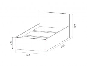 Кровать одинарная (Без матраца 0,9*2,0) в Югорске - yugorsk.magazin-mebel74.ru | фото