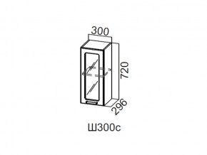 Ш300с/720 Шкаф навесной 300/720 (со стеклом) в Югорске - yugorsk.magazin-mebel74.ru | фото