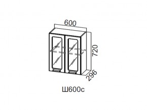 Ш600с/720 Шкаф навесной 600/720 (со стеклом) в Югорске - yugorsk.magazin-mebel74.ru | фото