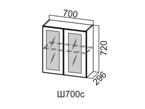 Ш700с/720 Шкаф навесной 700/720 (со стеклом) в Югорске - yugorsk.magazin-mebel74.ru | фото